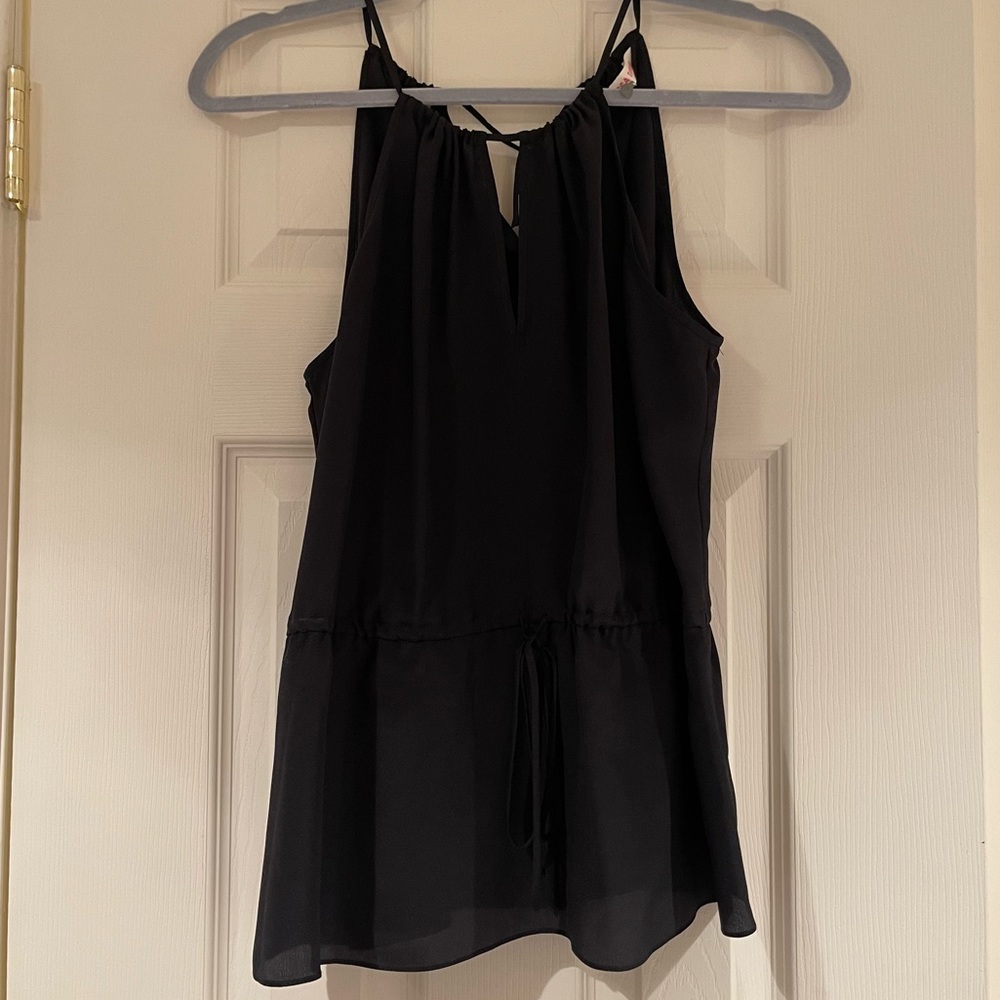 Black spaghetti strap Rebecca Taylor Blouse